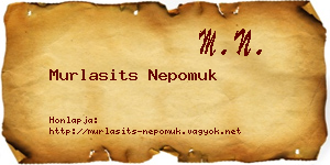 Murlasits Nepomuk névjegykártya